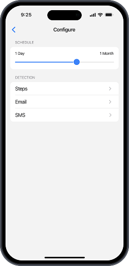 Detection Setup Screen 2