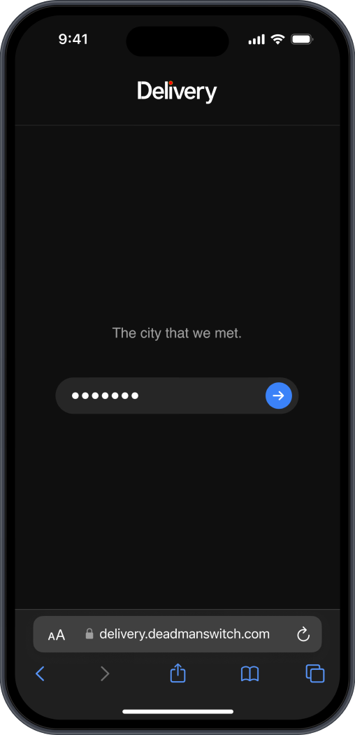 Delivery Screen 2