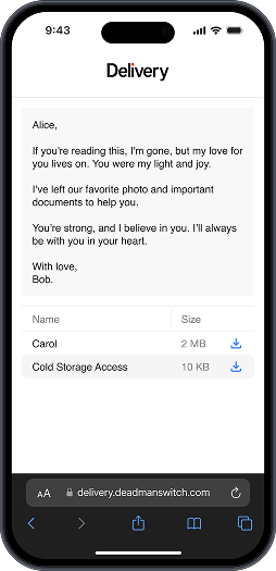 Delivery Screen 3